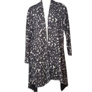 Sympli Cat's Meow Cardigan Patterned Sweater Women's Size XL